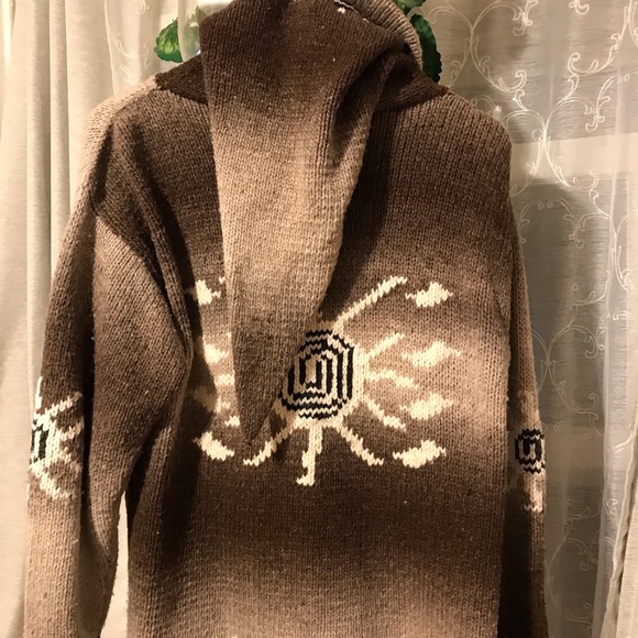 Handmade Jackets & Blazers - Hand made bohemian wool jacket with pointy hood very elvish